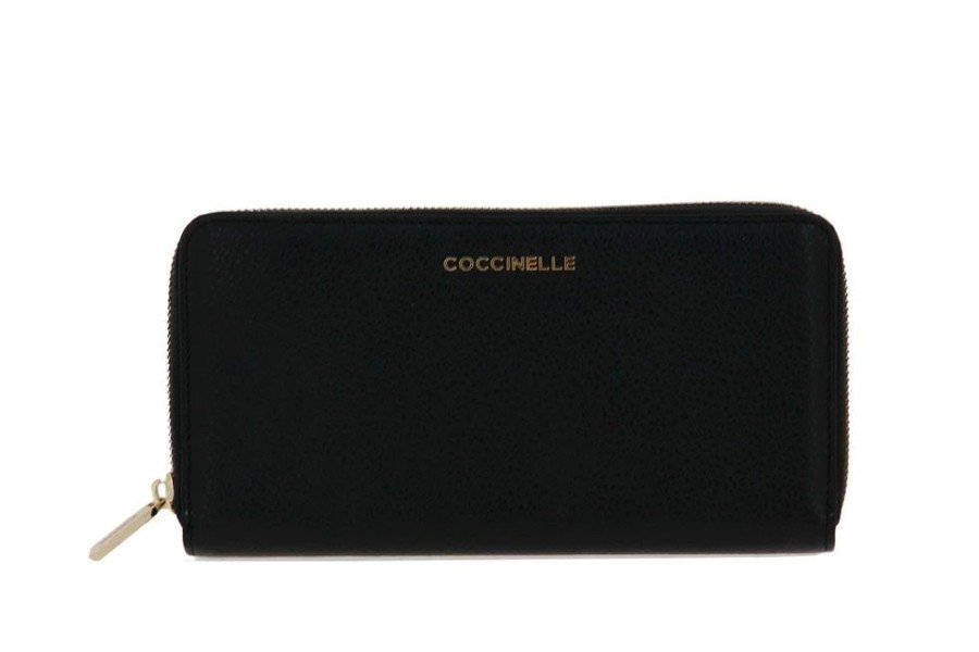 Damen Coccinelle Geldb?Rsen | Coccinelle Portemonnaie Leahter Noir