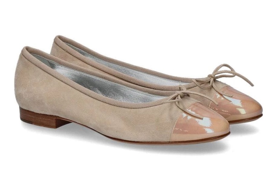 Damen Unu00fctzer Ballerinas | Unu00Fctzer Ballerina Camoscio Beige / Pet. Light Pink (36U00Bd)