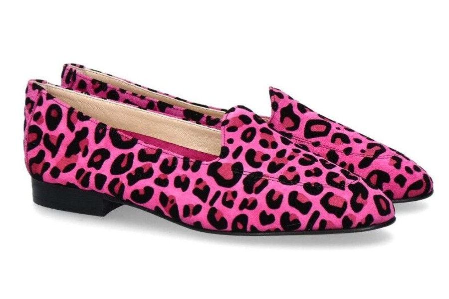 Damen ScarpaRossa Slipper | Scarparossa Slipper Benito Leopardino Fuxia