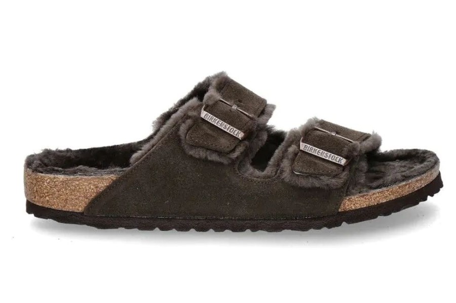 Damen Birkenstock Warmfutter | Birkenstock Pantolette Schmal Gefu00Fcttert Arizona Mocca