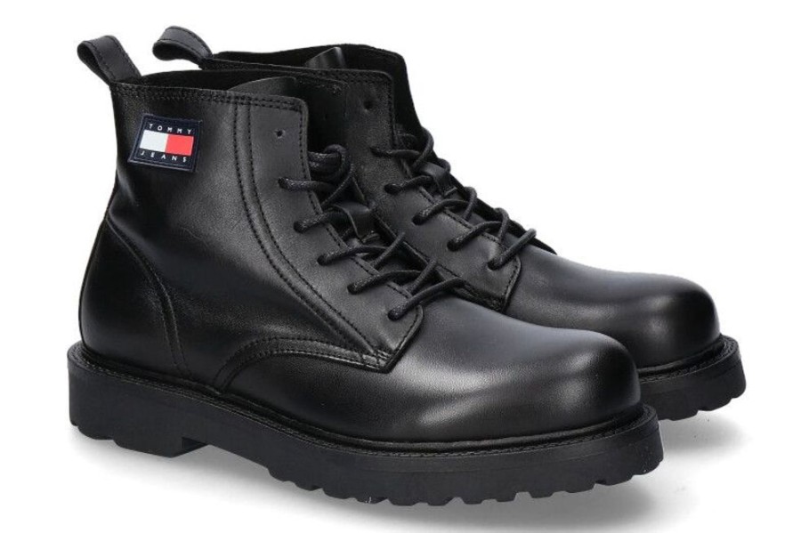 Herren Tommy Hilfiger Stiefeletten / Stiefel | Tommy Hilfiger Herren- Boot Ruberized Black- Schwarz