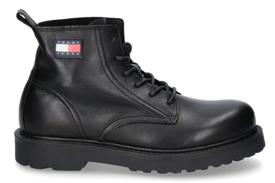 Herren Tommy Hilfiger Stiefeletten / Stiefel | Tommy Hilfiger Herren- Boot Ruberized Black- Schwarz