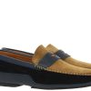 Herren Moreschi Mokassins | Moreschi Loafer Baviera Blu Scuro Marrone