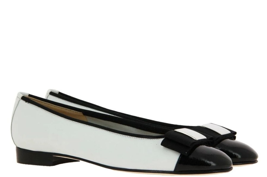 Damen Lorbac Ballerinas | Lorbac Ballerina Mefy Nappa Bianco Nero