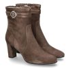 Damen dirndl + bua Dirndl Schuhe | Dirndl + Bua Stiefelette Ziegenvelour Erde (38)