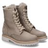 Damen dirndl + bua Warmfutter | Dirndl + Bua Stiefelette Gefu00Fcttert Nubuk Lammfell Taupe