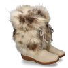 Damen Oscar Sport Fellstiefel | Oscar Sport Fellstiefel Volpe Sabbia Iceburg (38)