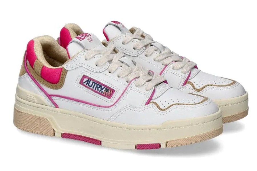 Damen Autry Sneaker | Autry Damen- Sneaker Rookie Clc Mm03- Weiss/ Pink