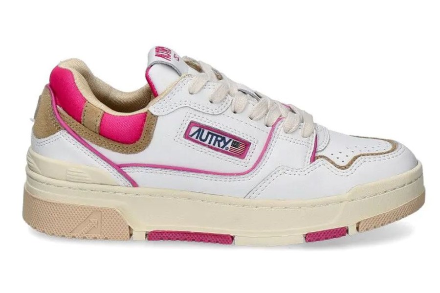 Damen Autry Sneaker | Autry Damen- Sneaker Rookie Clc Mm03- Weiss/ Pink