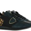 Damen Philippe Model Sneaker | Philippe Model Sneaker Tropez Low Woman Leo Mixage Noir Beige