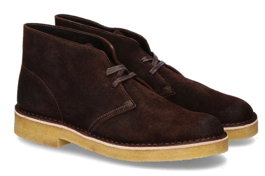 Herren Clarks Originals Schnurer | Clarks Originals Schnu00Fcrer Dessert Boot Dark Tan Suede