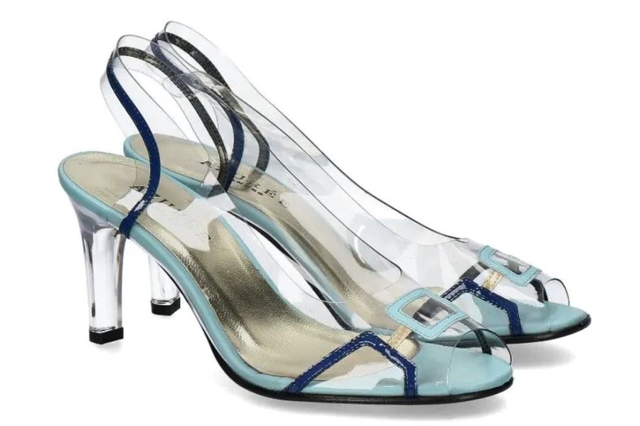 Damen Azuru00e9e Cannes Sandalen | Azuree Cannes Sandale Maraca Camaieu Vernis Bleu (39)