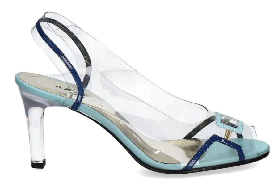 Damen Azuru00e9e Cannes Sandalen | Azuree Cannes Sandale Maraca Camaieu Vernis Bleu (39)