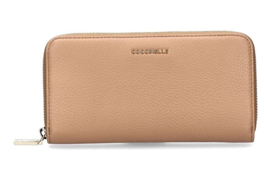 Damen Coccinelle Geldb?Rsen | Coccinelle Portemonnaie Metallic Soft Toasted