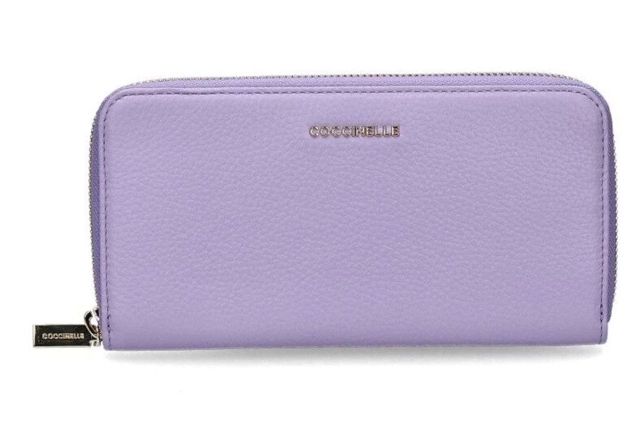 Damen Coccinelle Geldb?Rsen | Coccinelle Portemonnaie Metallic Soft Lavender