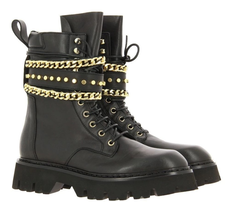 Damen Fru.it Booties | Fru.It Combat-Boots Glove Nero Oro