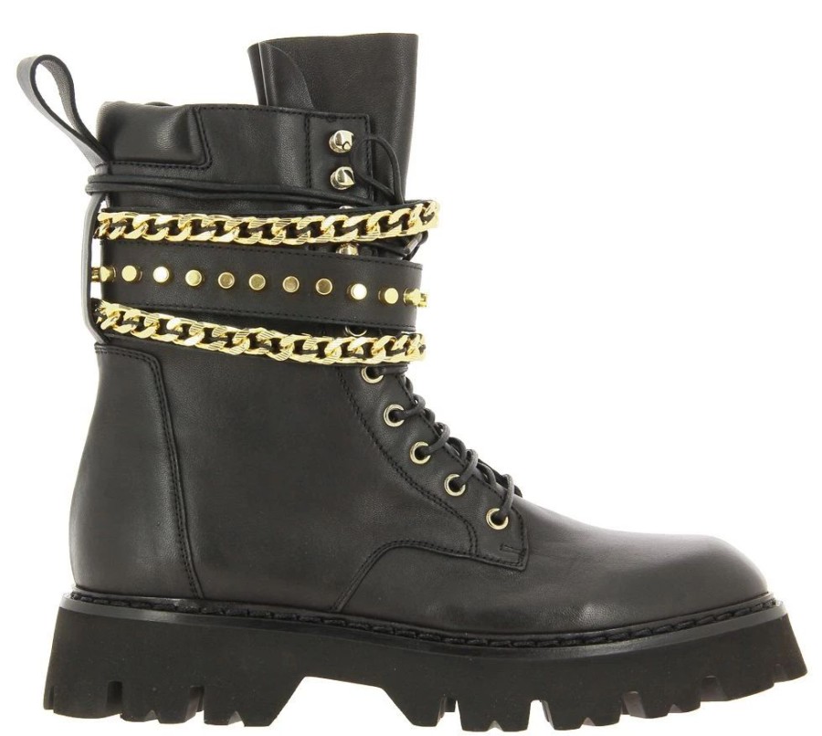 Damen Fru.it Booties | Fru.It Combat-Boots Glove Nero Oro