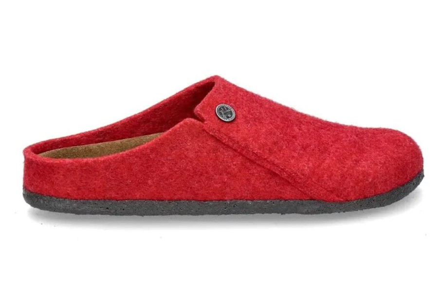 Damen Birkenstock Hausschuhe | Birkenstock Clogs Schmal Zermatt Rivet Basic Red (42)