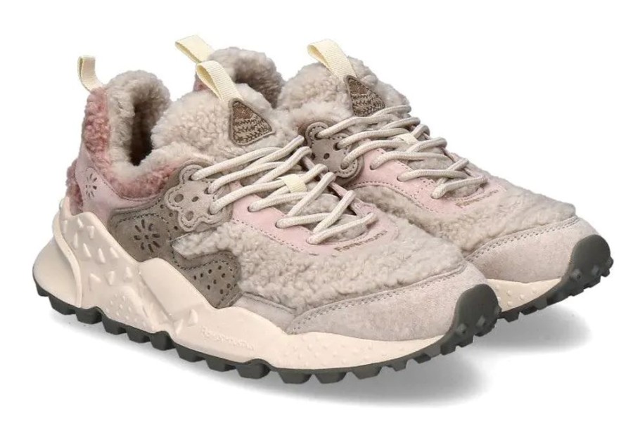 Damen Flower Mountain Warmfutter | Flower Mountain Sneaker Gefu00Fcttert Kotetsu Suede- White/ Pink