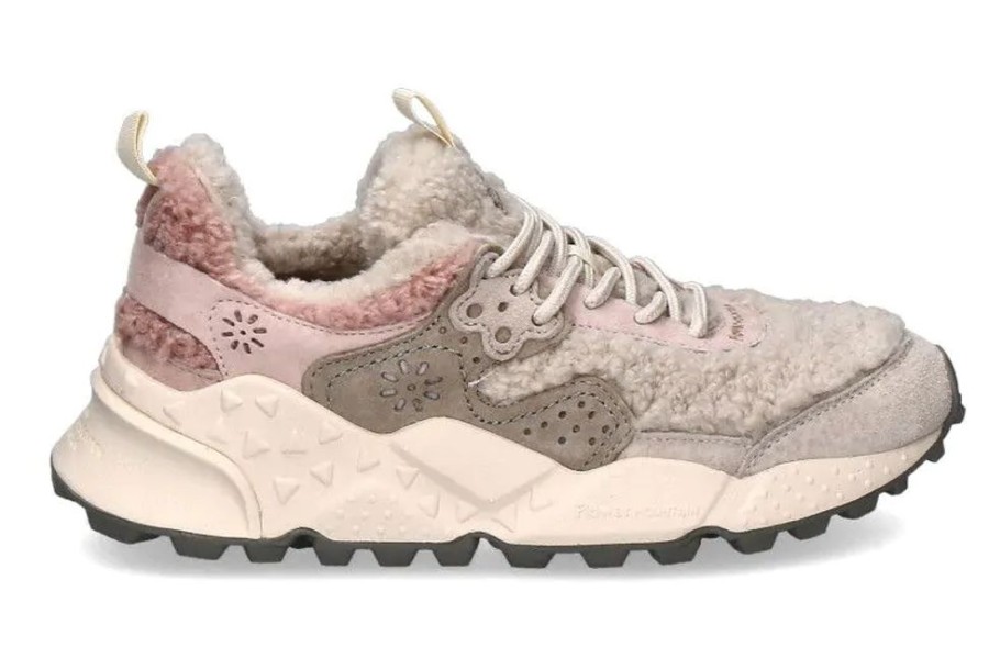 Damen Flower Mountain Warmfutter | Flower Mountain Sneaker Gefu00Fcttert Kotetsu Suede- White/ Pink