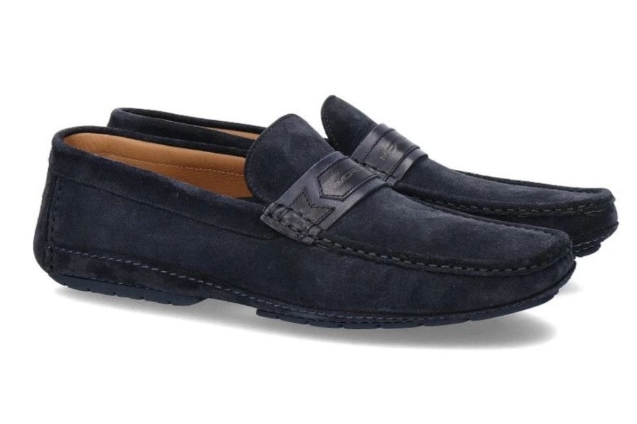 Herren Moreschi Mokassins | Moreschi Mokassin Croazia Blu Scuro