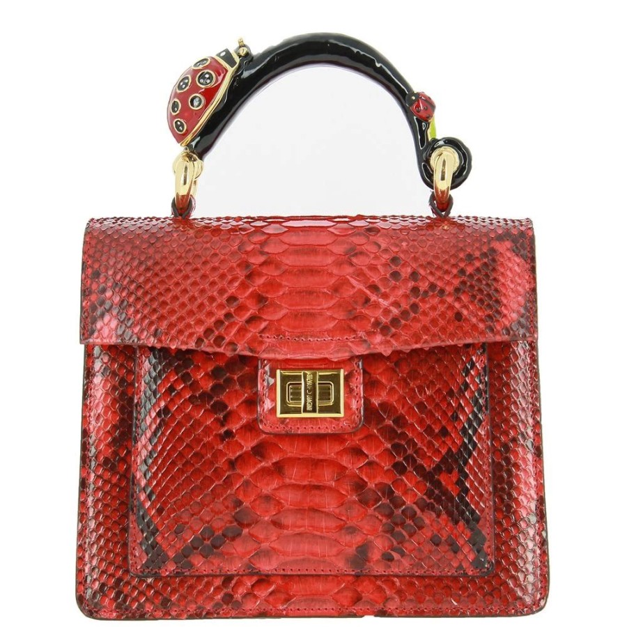 Damen Silvano Biagini Taschen | Silvano Biagini Tasche Melissa Rosso Pitone Coccinella