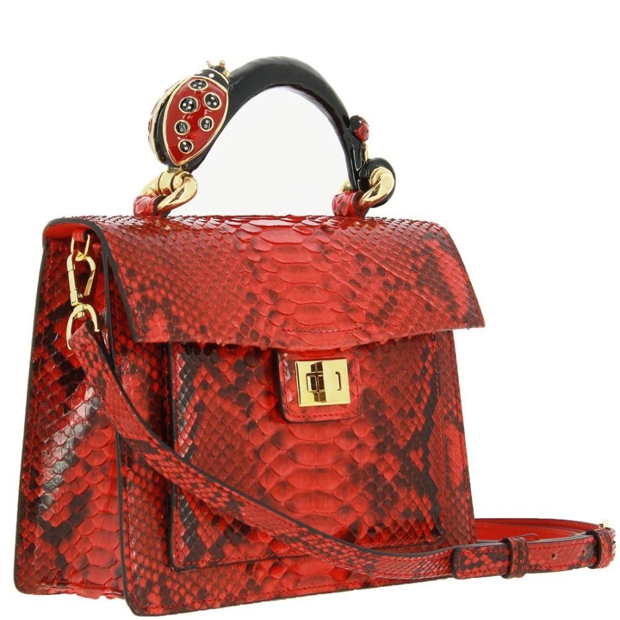 Damen Silvano Biagini Taschen | Silvano Biagini Tasche Melissa Rosso Pitone Coccinella