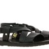 Herren Emozioni Offene Schuhe | Emozioni Sandale Leather Black (40)