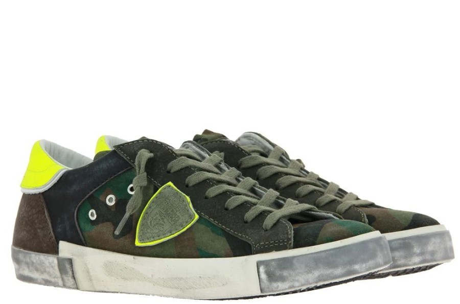 Herren Philippe Model Sneakers | Philippe Model Sneaker Low Man Camoufalge Pop Militaire