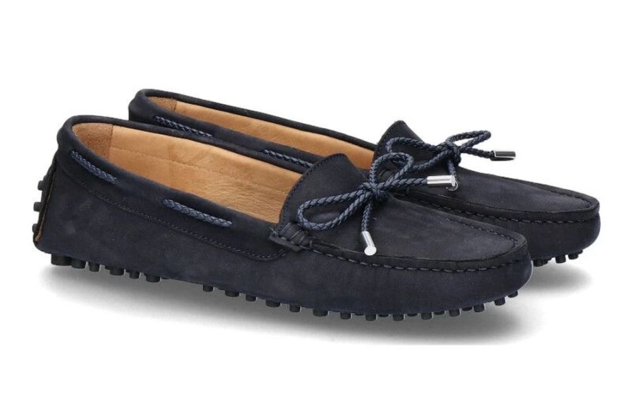 Damen ScarpaRossa Mokassin | Scarparossa Slipper Gomera Nabuk Blu