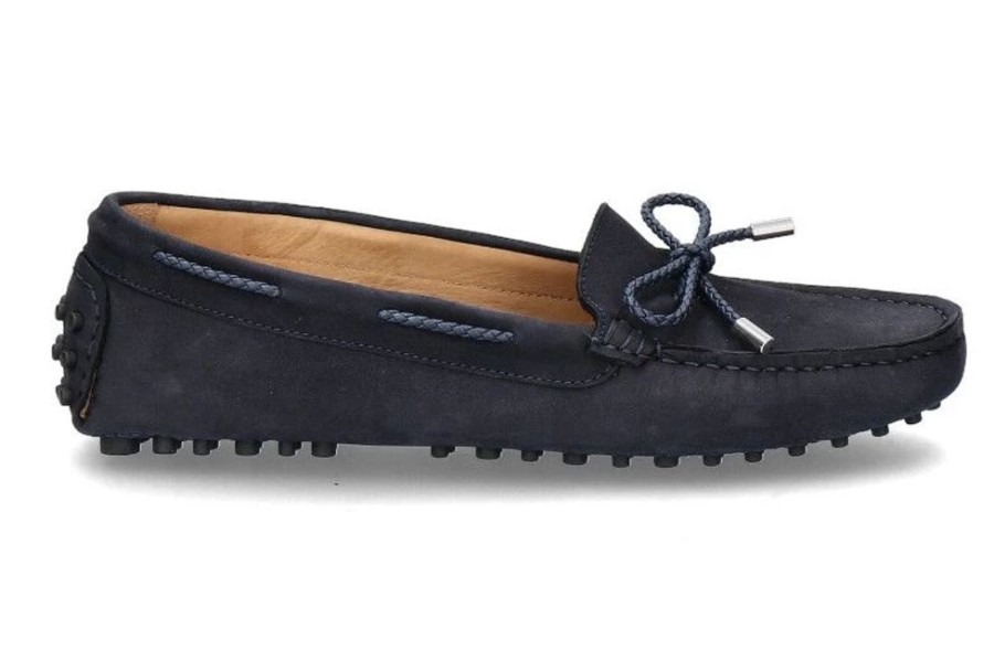 Damen ScarpaRossa Mokassin | Scarparossa Slipper Gomera Nabuk Blu