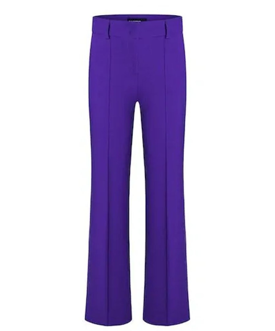 Damen Cambio Hosen | Cambio Hose Farah Wool Substitute Double -Iris Purple