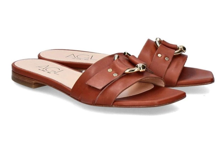 Damen AGL Attilio Giusti Leombruni Pantoletten | Agl Attilio Giusti Leombruni Pantolette Sheryl Sandal Brandy