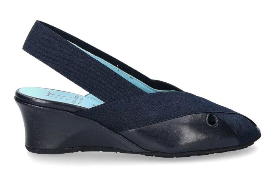 Damen Thierry Rabotin Keilschuhe | Thierry Rabotin Keilsandale Carma Nappa Navy