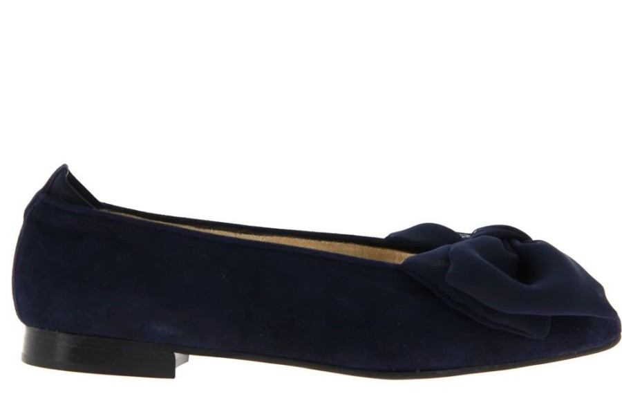 Damen ScarpaRossa Slipper | Scarparossa Ballerina Camoscio Fiocco Seta Bleu (42)