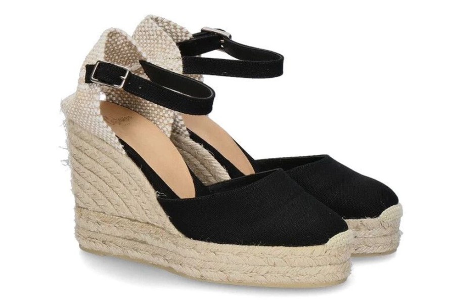 Damen Castaner Keilschuhe | Castaner Keilsandale Carol Negro