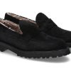 Damen Unu00fctzer Warmfutter | Unu00Fctzer Slipper Gefu00Fcttert Camoscio Nero Agnello Nutria (38U00Bd)