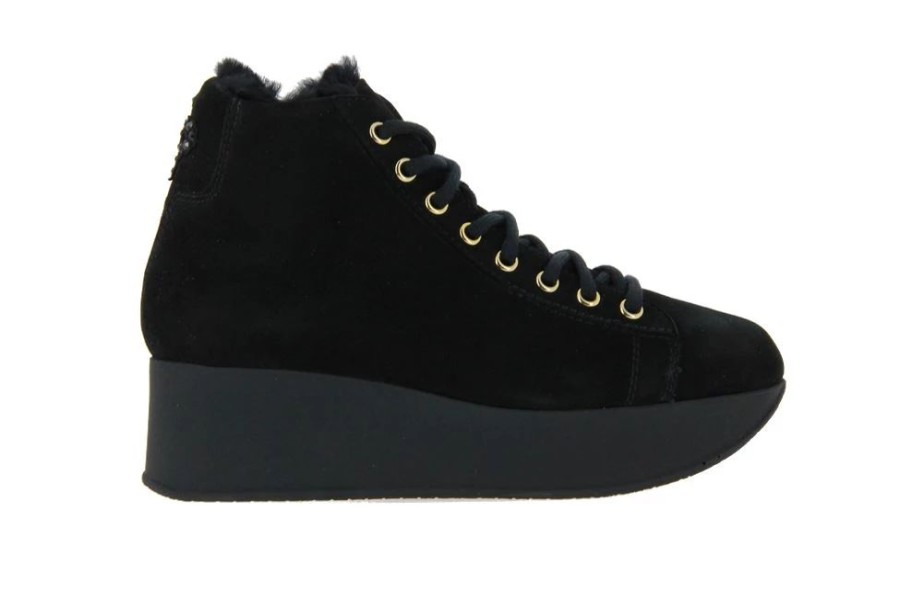 Damen Fernando Pensato Warmfutter | Fernando Pensato Plateausneaker Gefu00Fcttert Camoscio Nero (38)