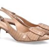 Damen Unu00fctzer Sandalen | Unu00Fctzer Slingpumps Printed Cocco Nude (39U00Bd)