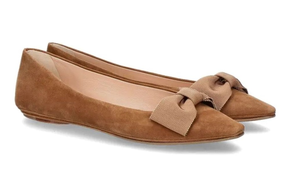 Damen Unu00fctzer Ballerinas | Unu00Fctzer Slipper Camoscio Brandy (39U00Bd)