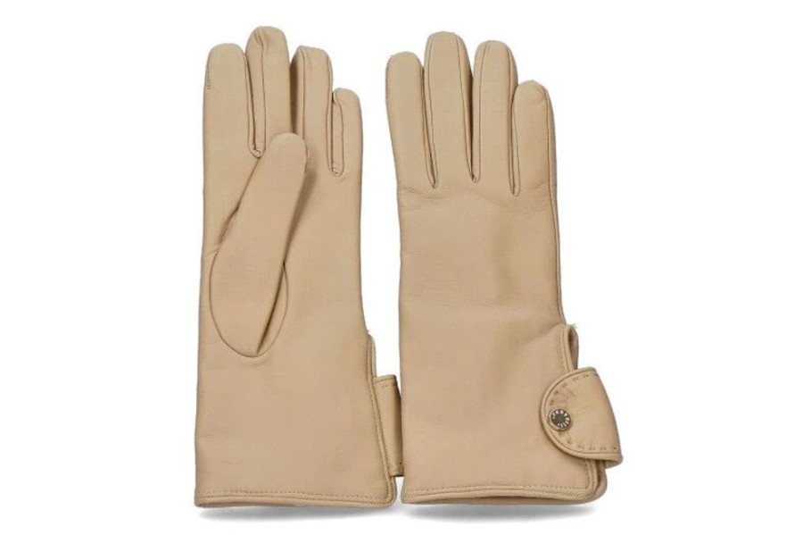 Damen Restelli Handschuhe | Restelli Lederhandschuhe Lady Nappa - Beige