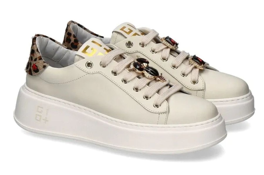 Damen Gio+ Sneaker | Gio+ Sneaker Pia106B Loepardino Latte- Beige