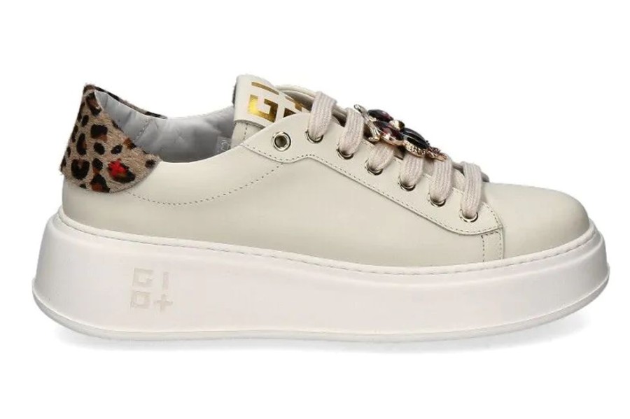 Damen Gio+ Sneaker | Gio+ Sneaker Pia106B Loepardino Latte- Beige