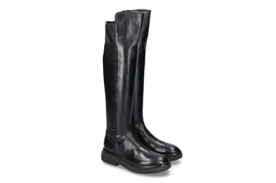 Damen AGL Attilio Giusti Leombruni Stiefel | Agl Stretchstiefel Alison Nero- Schwarz