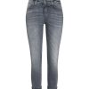 Damen Cambio Jeans | Cambio Jeans Pina Short Grey Dark Scratched