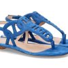 Damen Unu00fctzer Sandalen | Unu00Fctzer Sandale Velours Azurro