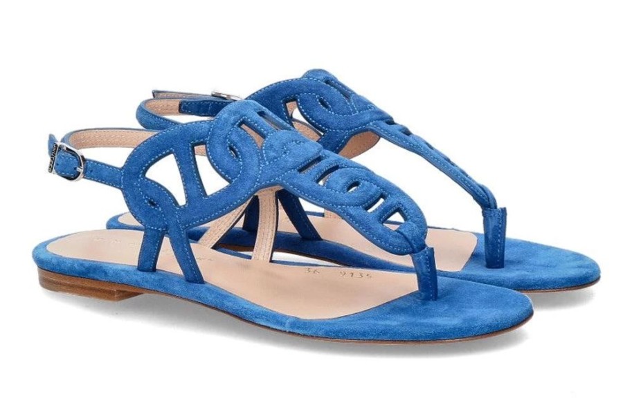 Damen Unu00fctzer Sandalen | Unu00Fctzer Sandale Velours Azurro