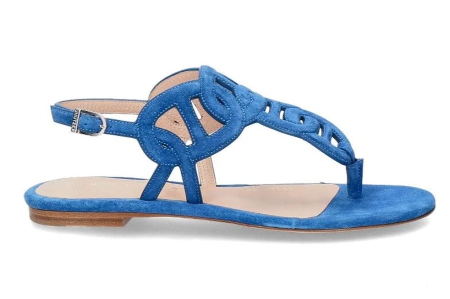 Damen Unu00fctzer Sandalen | Unu00Fctzer Sandale Velours Azurro