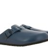 Herren Birkenstock Hausschuhe | Birkenstock Clogs Boston Leder Blau Schmal (37 )