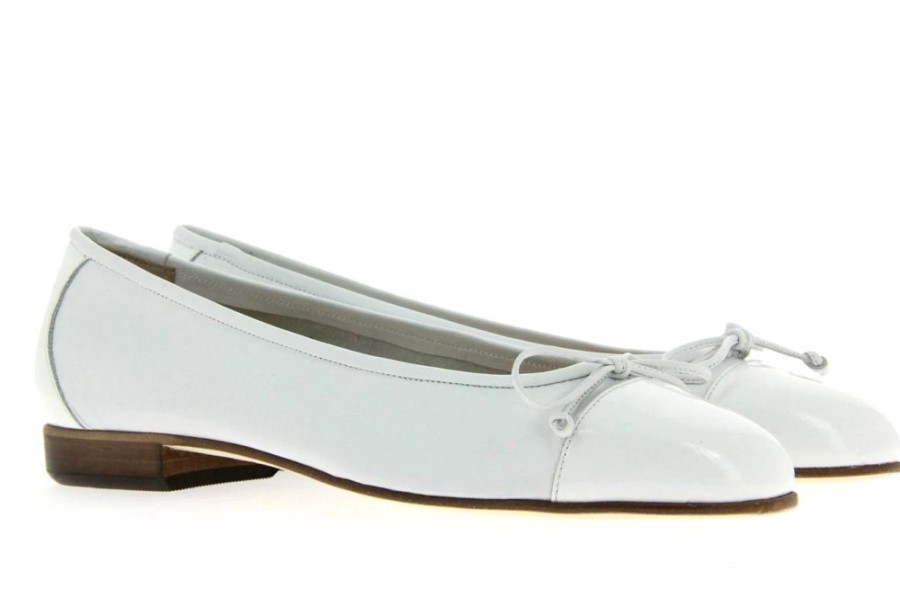 Damen Gabriele Ballerinas | Gabriele Ballerina Vernice Bianco Naplux (41U00Bd)